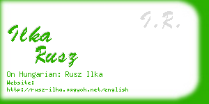 ilka rusz business card